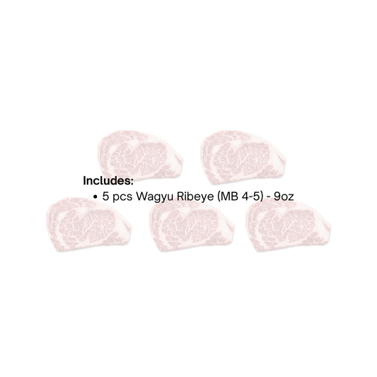 Bulk Wagyu Ribeye Steak (MB 4-5) 5pcs
