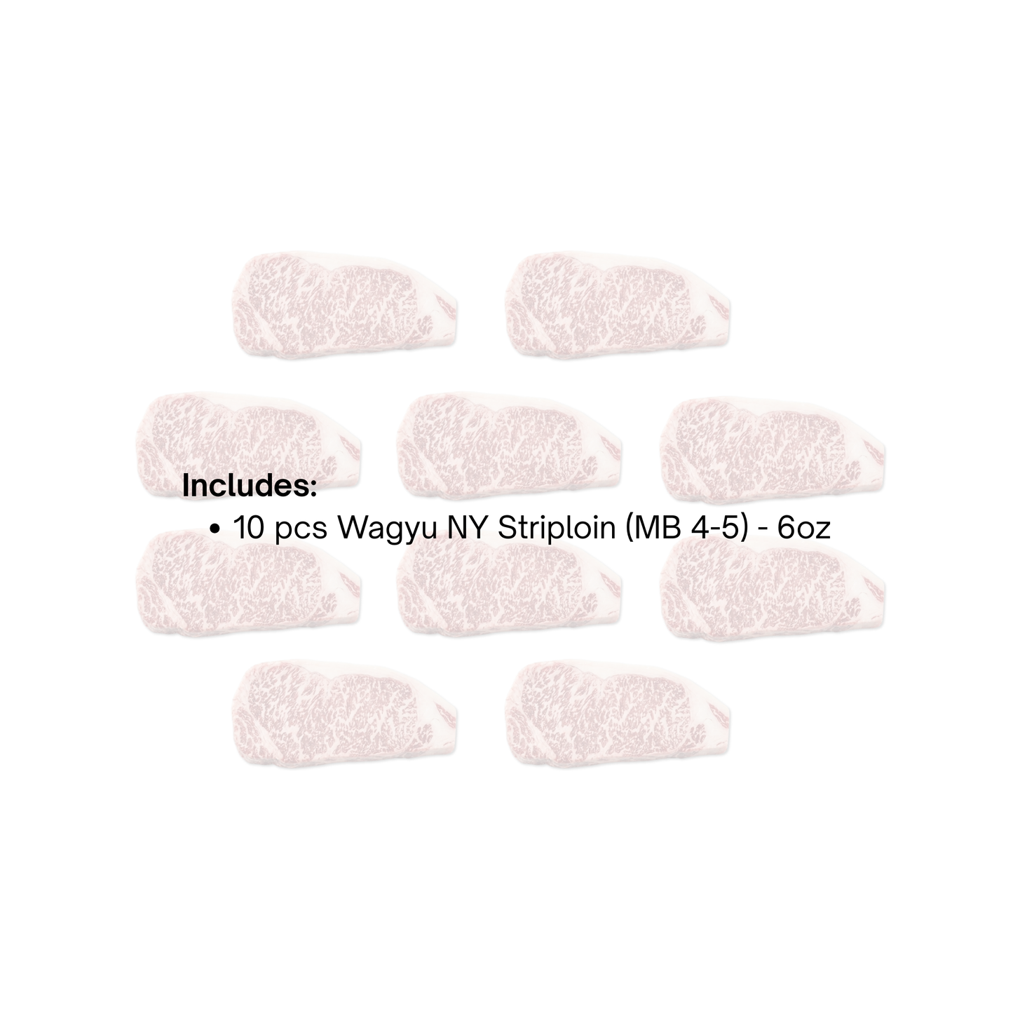 Bulk Wagyu NY Striploin Steak (MB 4-5) 10pcs