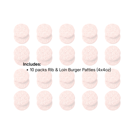 Bulk Rib & Loin Burger Patties (40pcs)