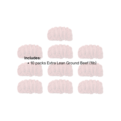 Extra Lean Ground Beef - 10lbs