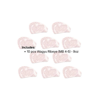 Bulk Wagyu Ribeye Steak  (MB 4-5) 10pcs