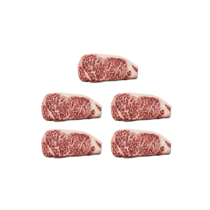 Bulk Wagyu NY Striploin Steak MB (4-5 9oz) 5pcs