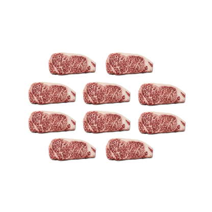 Bulk Wagyu NY Striploin Steak MB (4-5 9oz) 10pcs