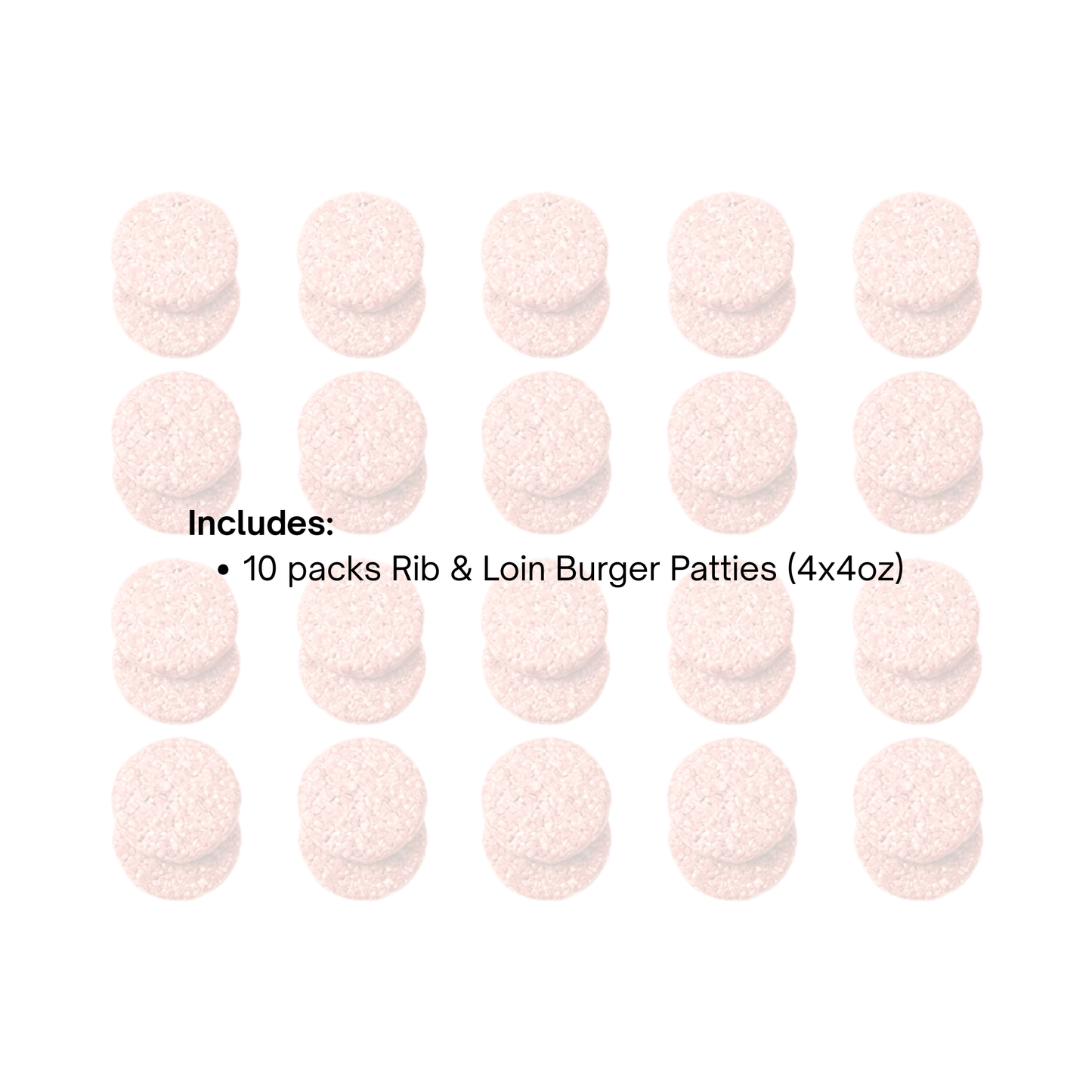 Bulk Rib & Loin Burger Patties (40pcs)